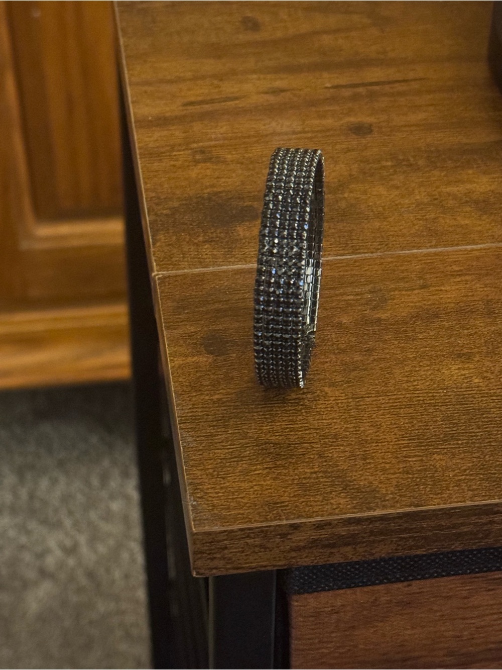 Black Pave Crystal Stretch Bracelet